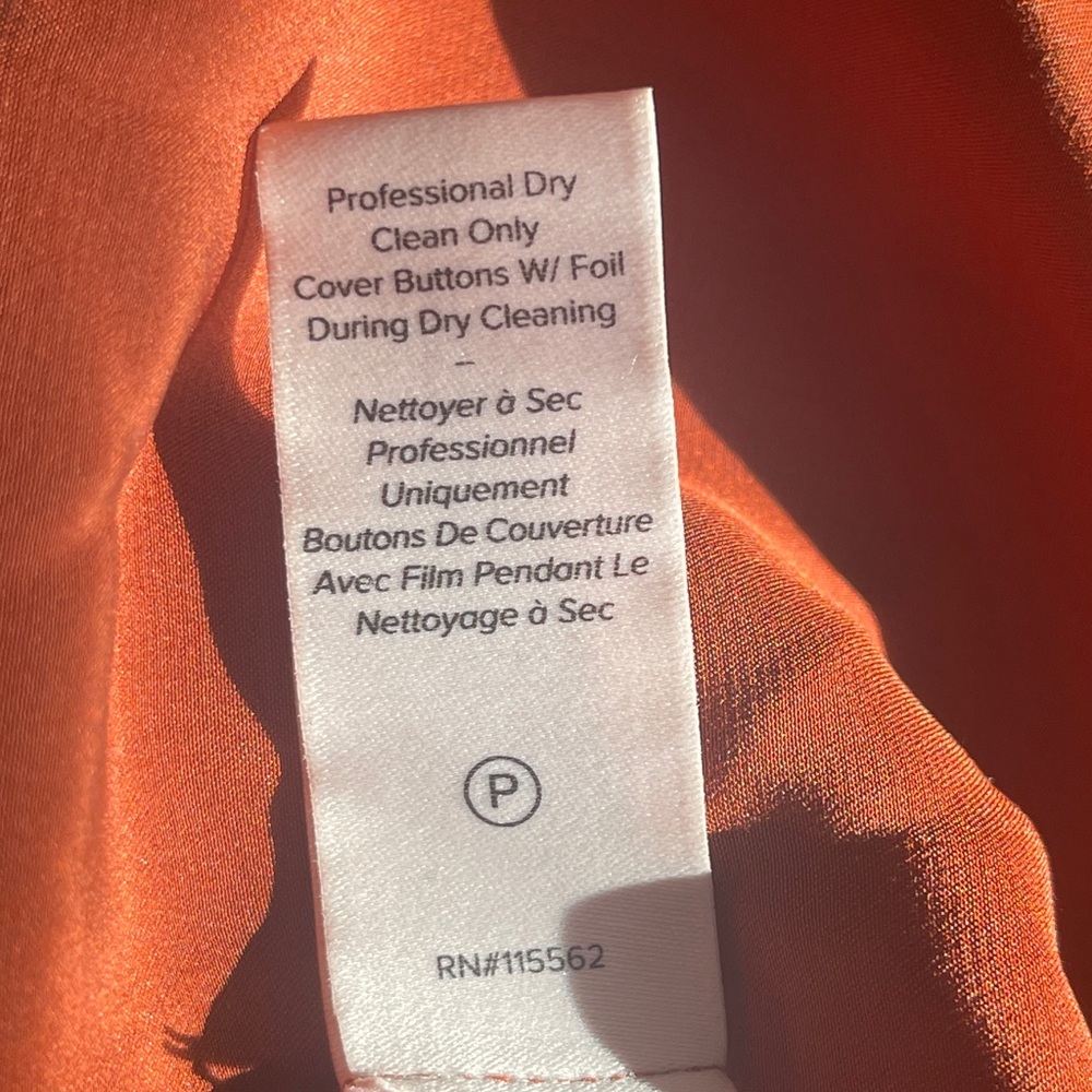 Cinq à Sept Rust Satin Tunic pure silk NWOT - Picture 7 of 11